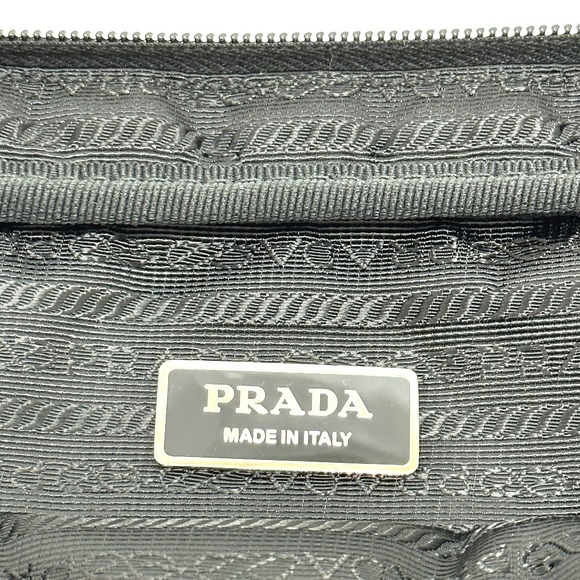 Prada Triangle Handbag Business Bag Nylon Black - Picture 7 of 9